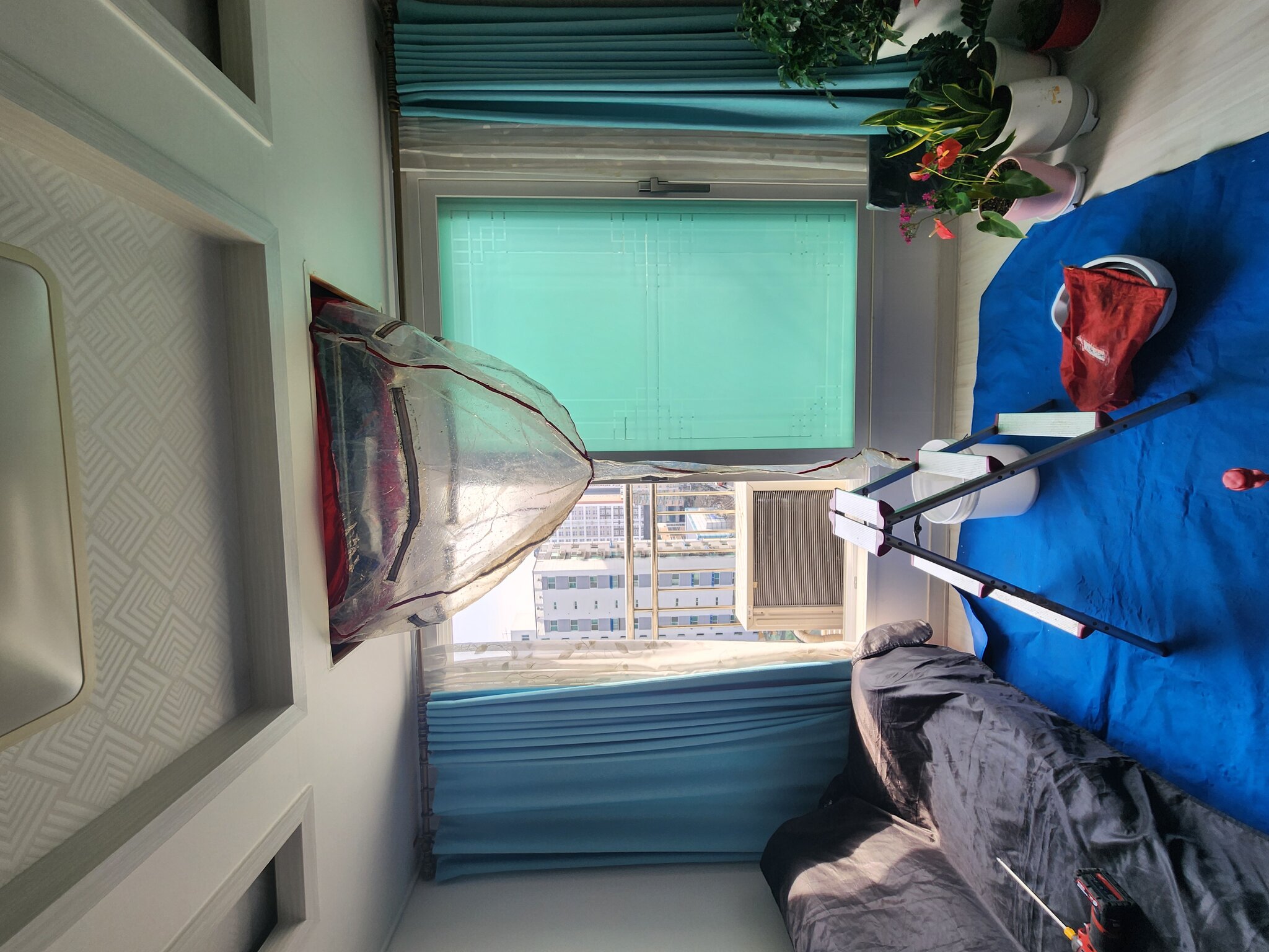 에어컨 청소 작업